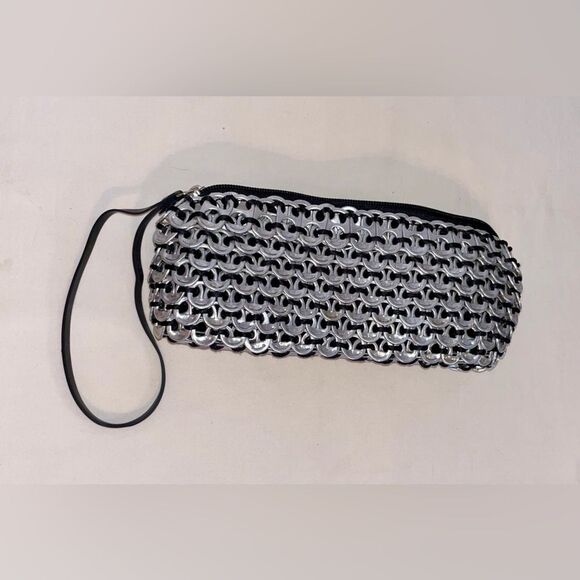 Upcycled Soda Pop Top Wristlet‎ Clutch Black Lining Ecofriendly Upcycled Unique - Picture 2 of 7